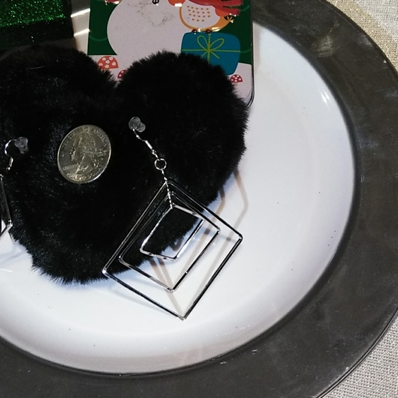 🌞NEW SILVER PLATED GEOMETRIC TIERED💎SHAPE EARRIN - Picture 5 of 5